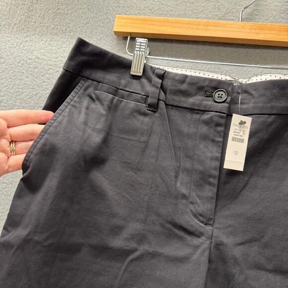 Talbots Perfect Shorts Womens 12 (35x9 ACTUAL) Black Coastal Chino NEW - Picture 4 of 7